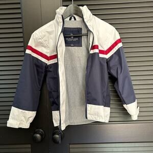 U.S. Polo Assn. Hooded Jacket, Raincoat, Fabric on the Inside, Size Small